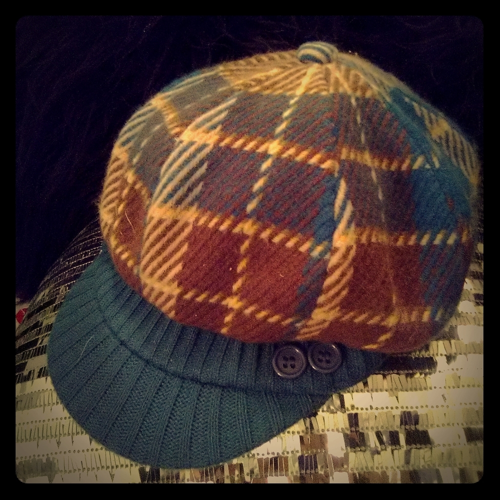 🏅HP🏅🌟3 for $15🌟Dark Teal Patterned Winter Hat